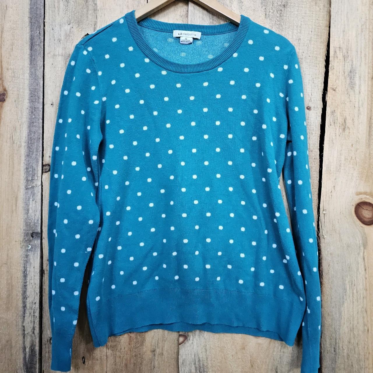 Blue polka hot sale dot sweater