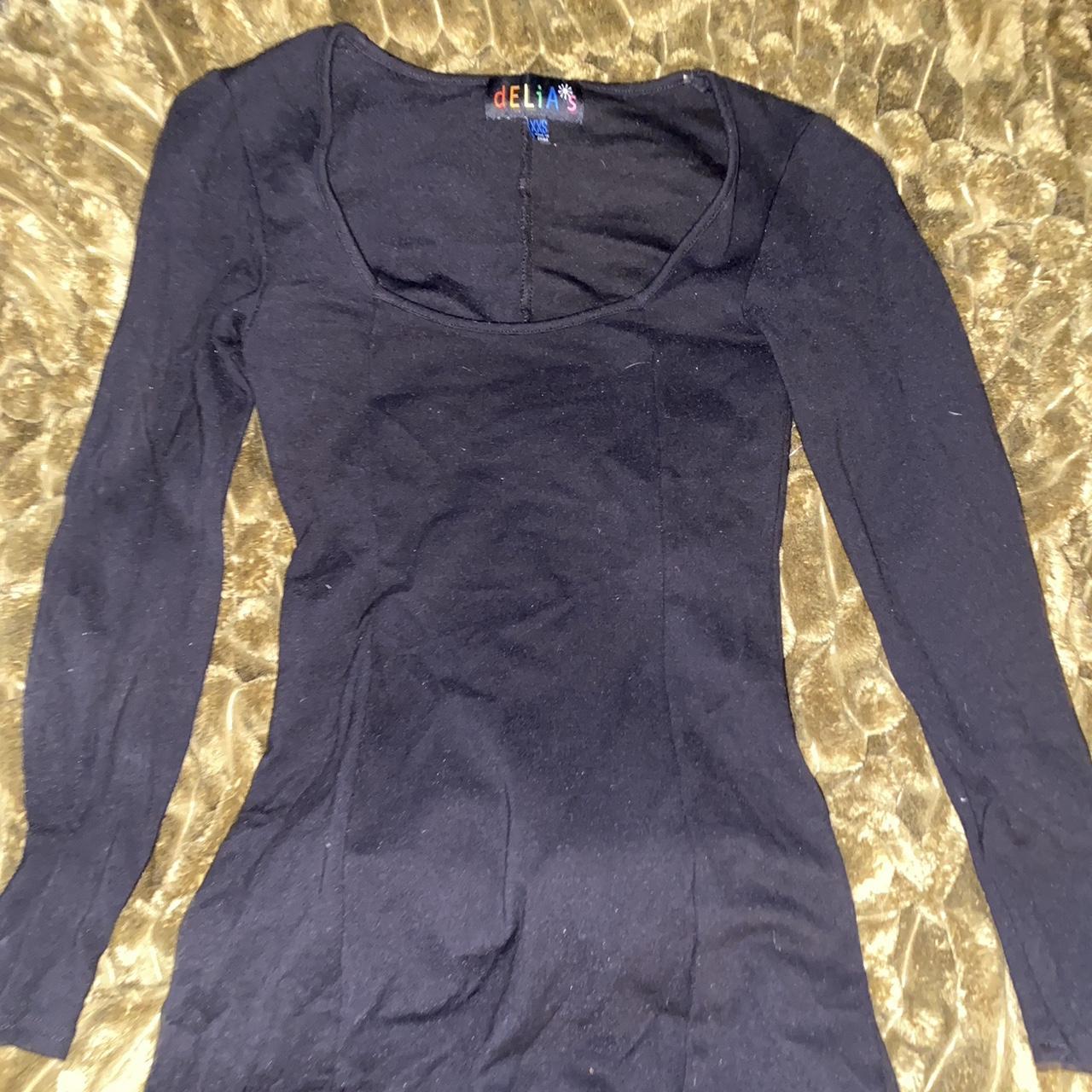 delia’s by dollskill black long sleeve dress with... Depop