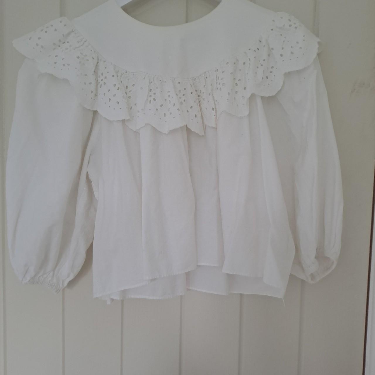 Zara H&M River Island Bershka white blouse only worn... - Depop