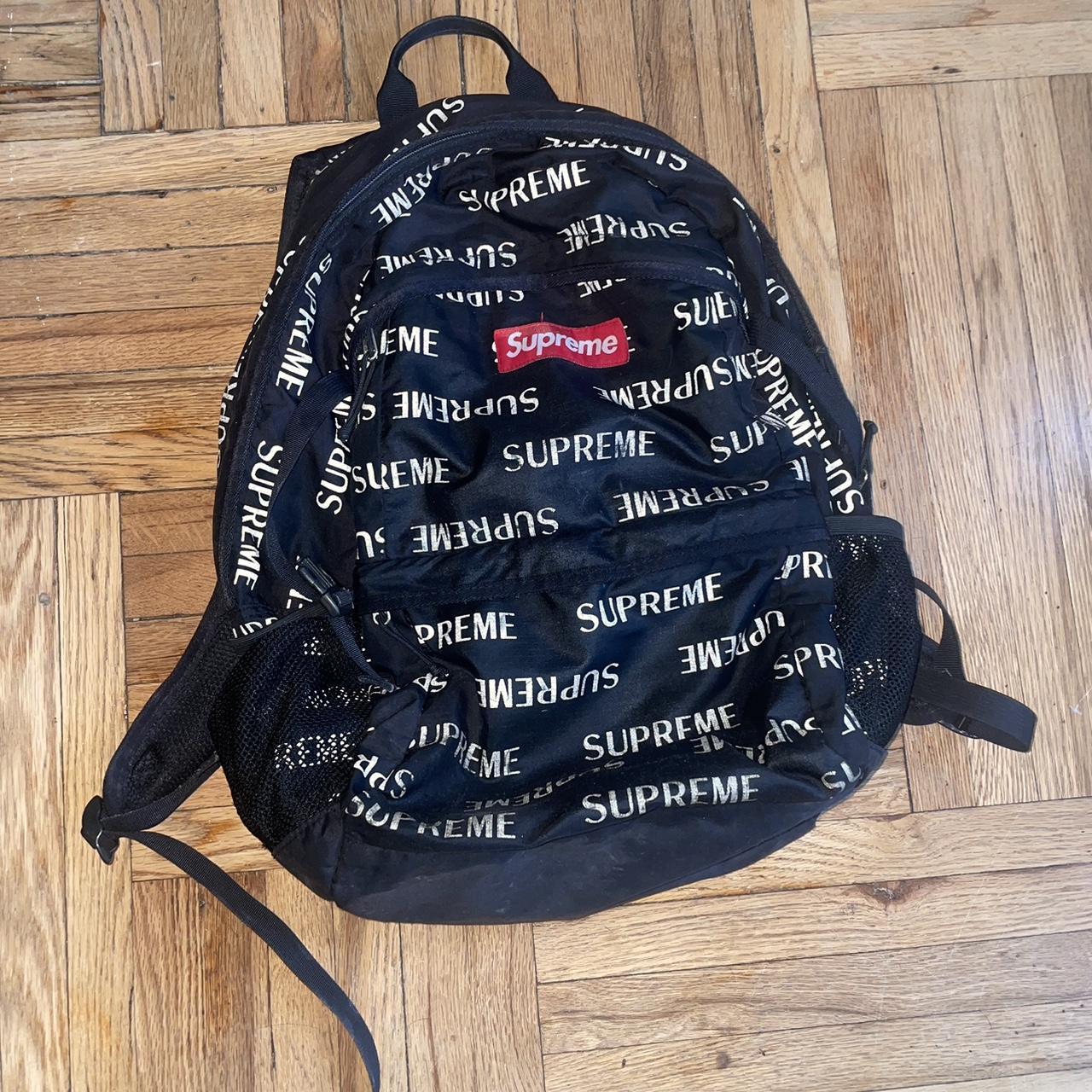 Genuine supreme FW17 red backpack Selling due to I - Depop