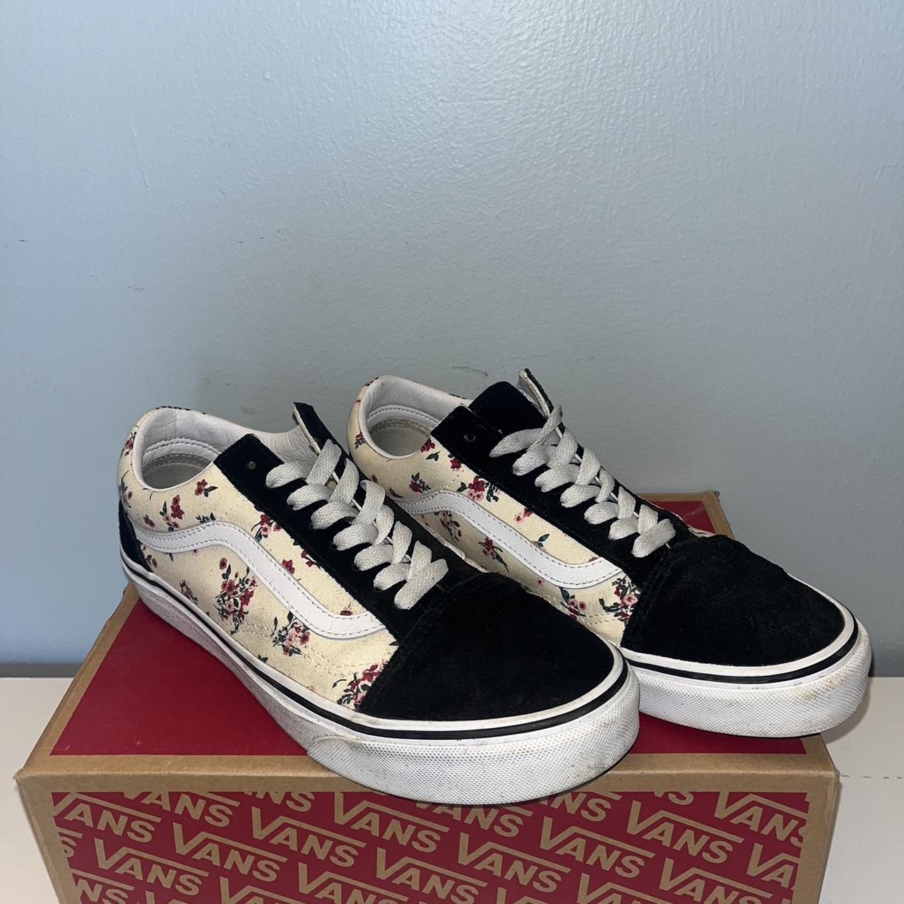 Vans old skool sales cream floral trainers