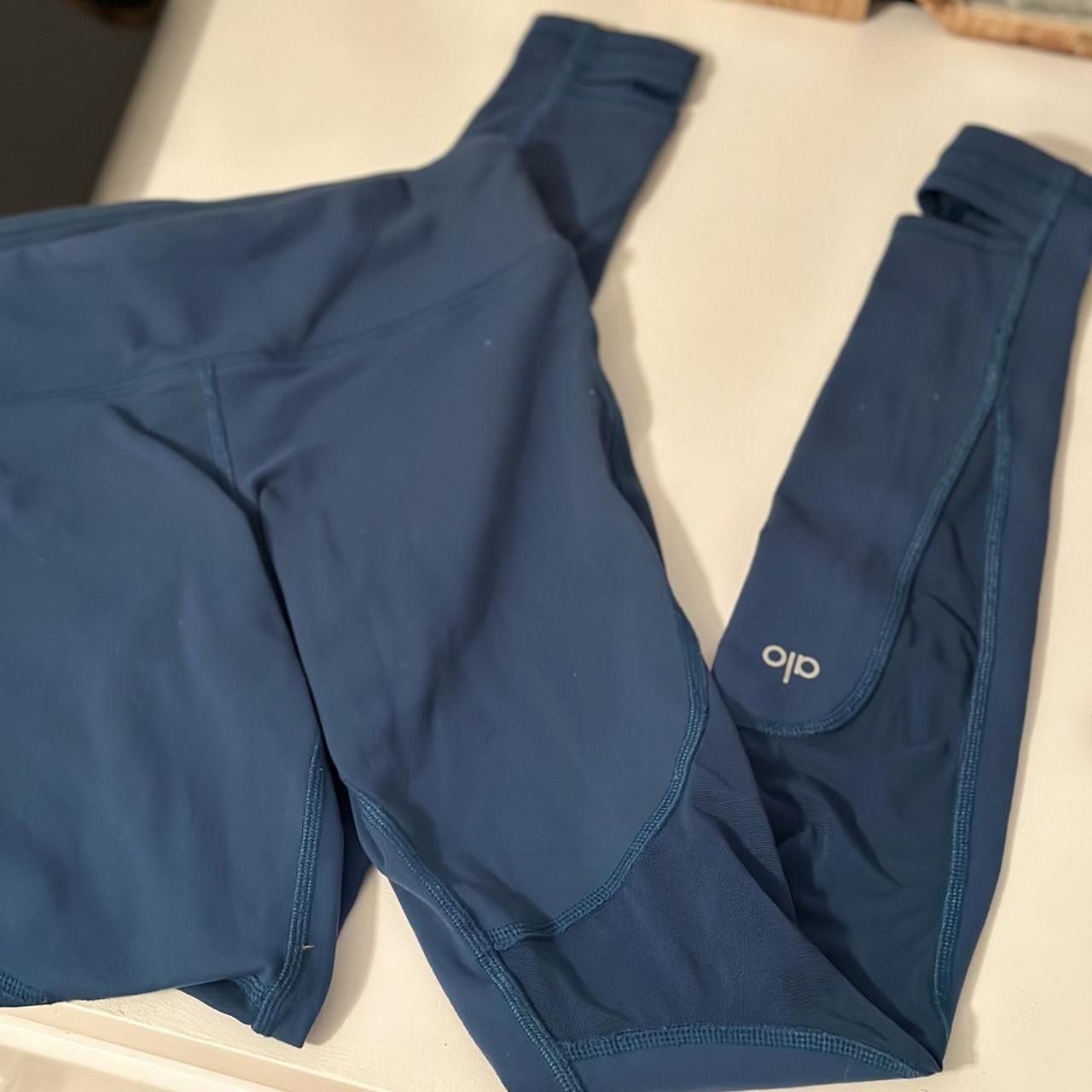 alo blue leggings XS !!! #alo #athletic #leggings... - Depop