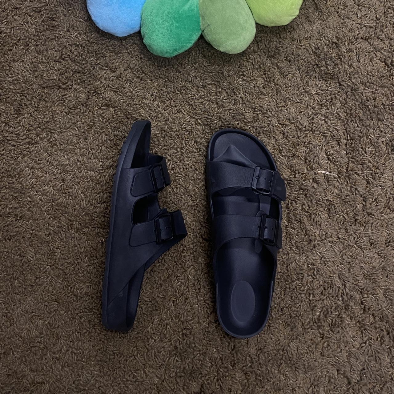 Black Arizona Essential Sandals Size 11 EU 42 Gently... - Depop