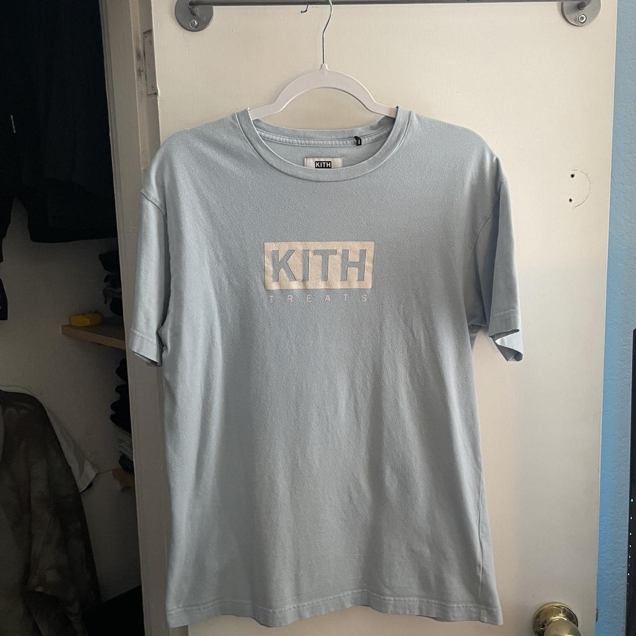 Kith Treats Box Logo Baby Blue No stains but slight... - Depop