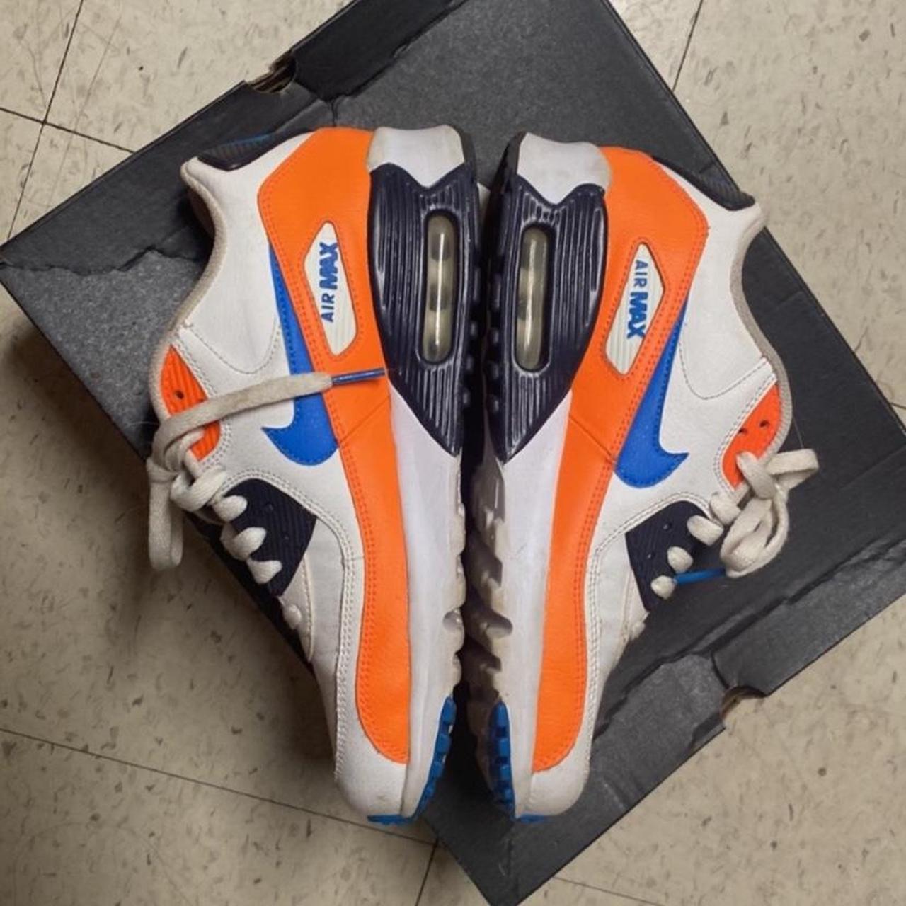 half blue half orange air max
