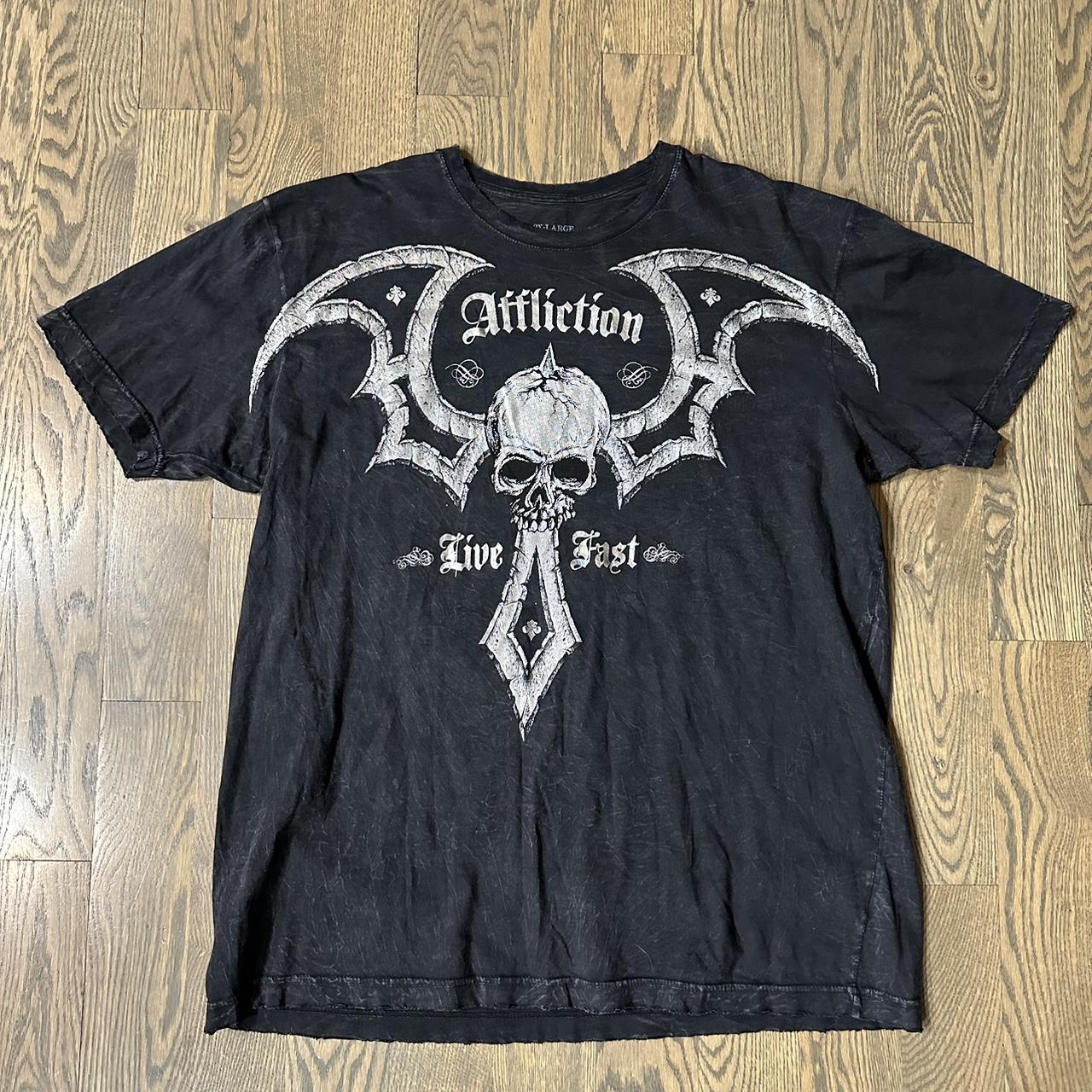 SUPER dope affliction shirt size - XXL (fits like XL... - Depop