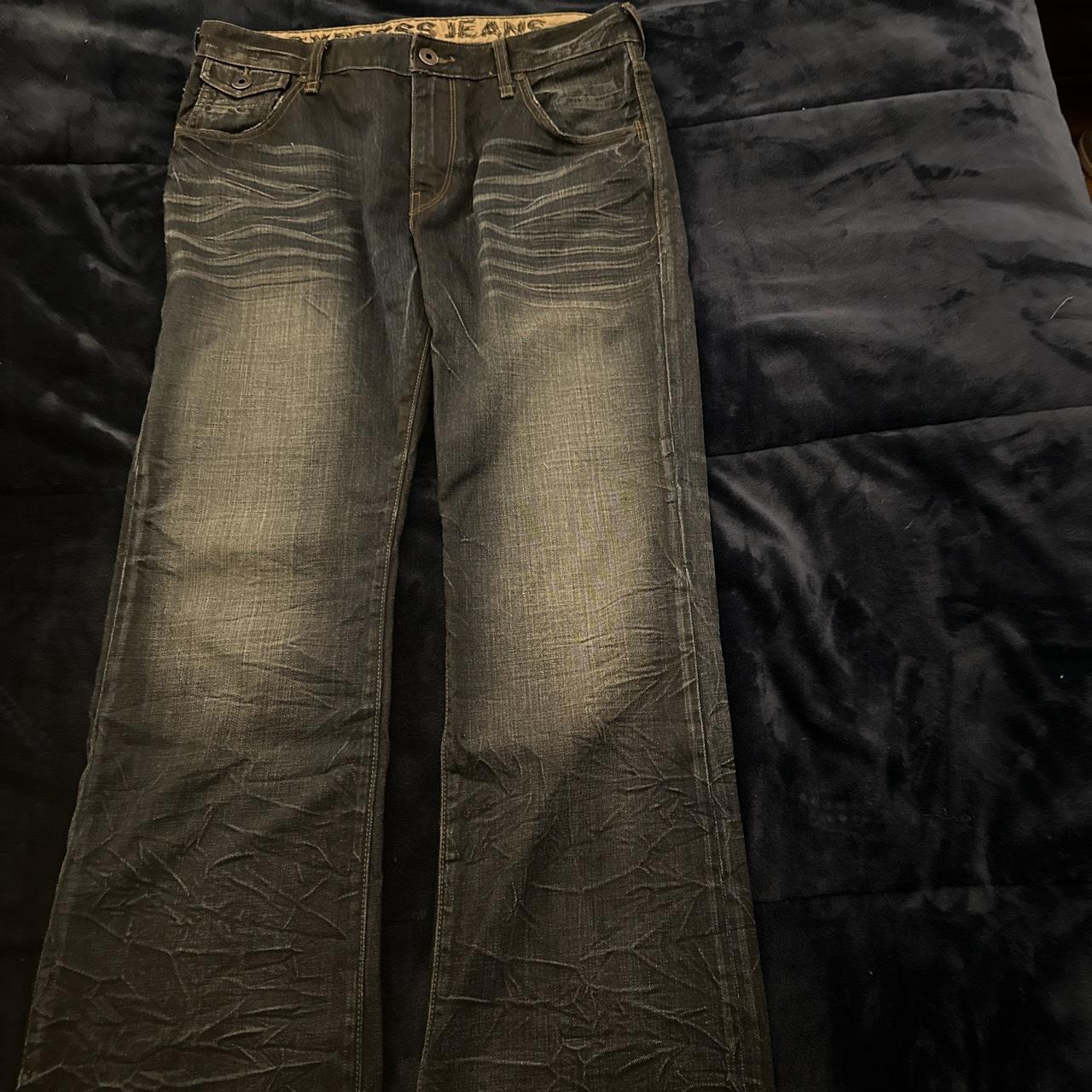 34x32 express classic jeans with cool design Depop