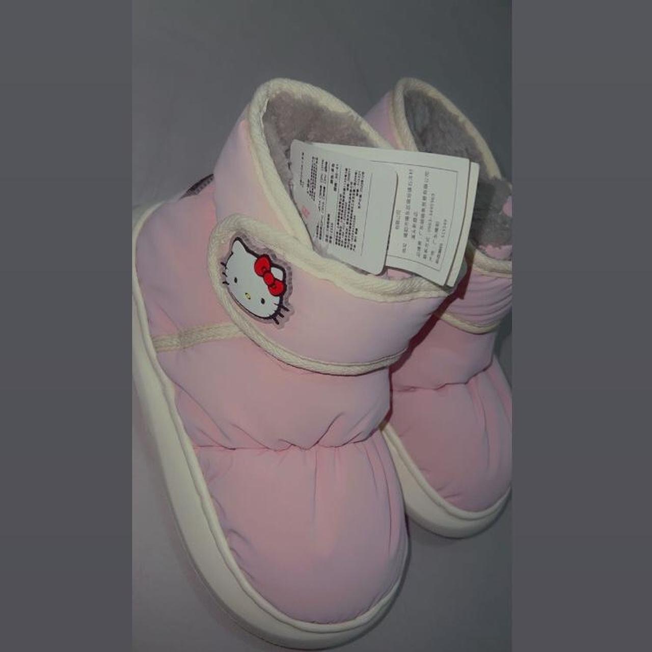 Hello kitty cute cotton boots warm fuzzy inner and... Depop