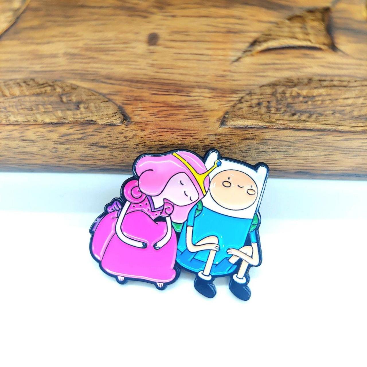 Adventure Time Pin Finn and Princess Bubblegum Oh my... - Depop