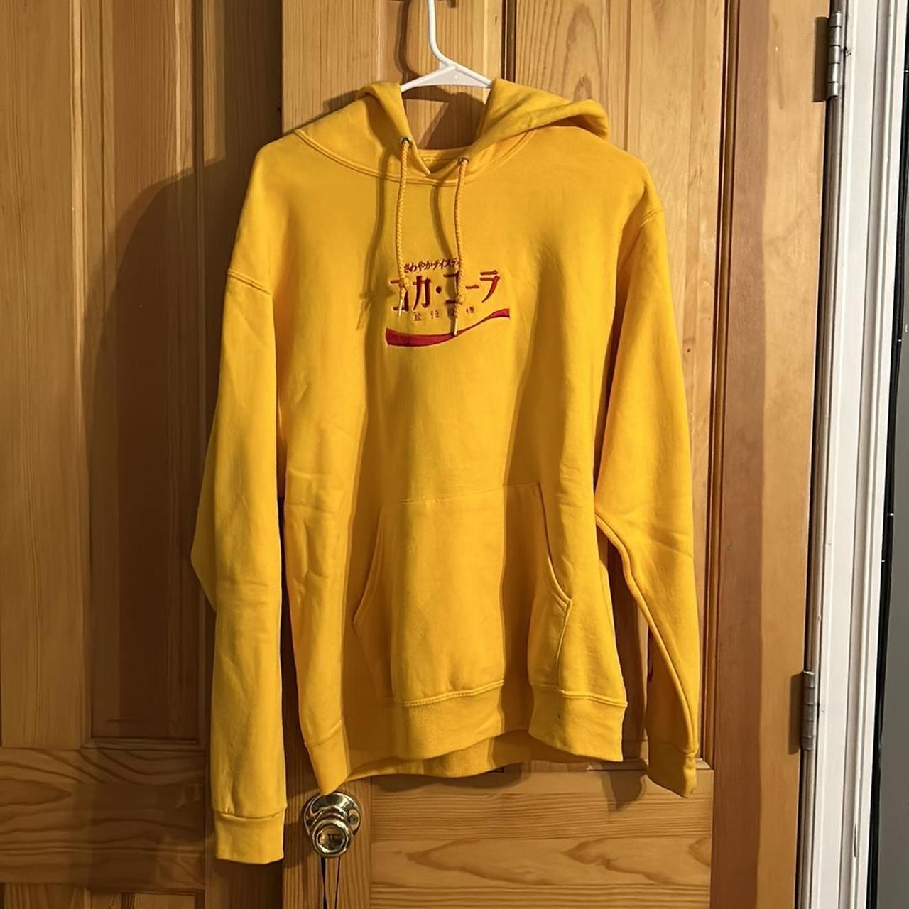 Coca cola hoodie yellow best sale