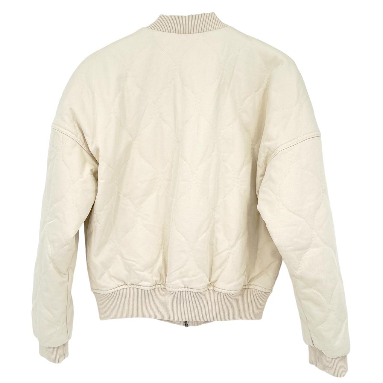 Cream bomber clearance jacket