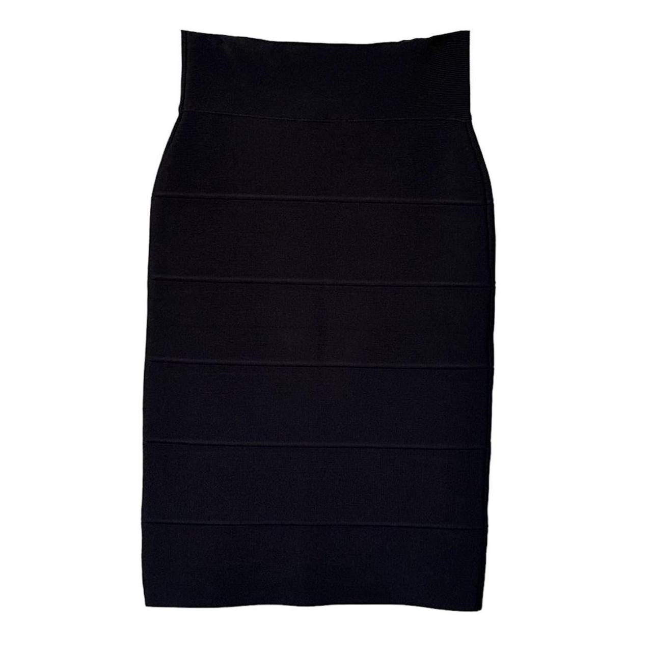 BCBGMAXAZRIA Leger Knit Pencil Skirt Black XS This Depop