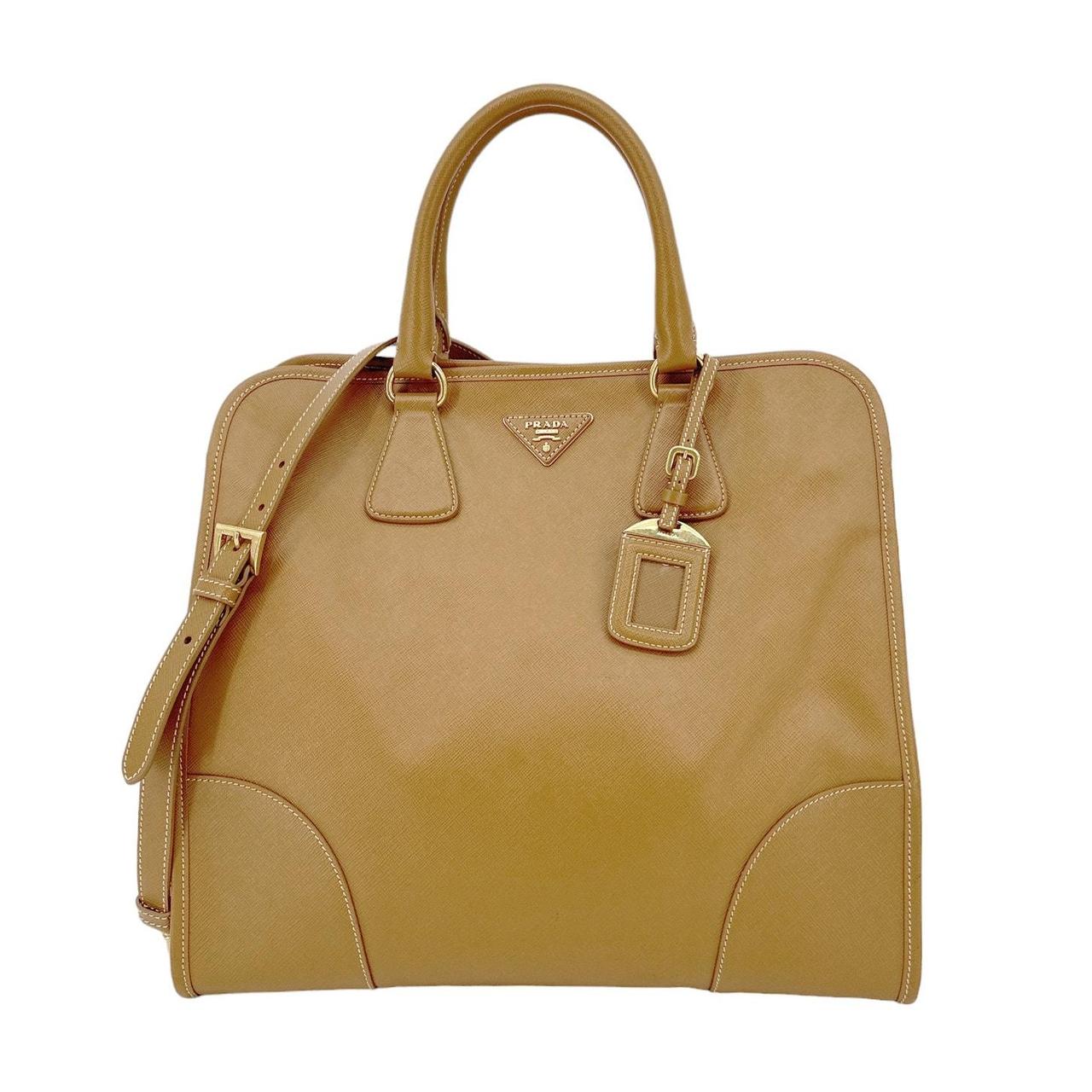 Prada saffiano caramel hotsell