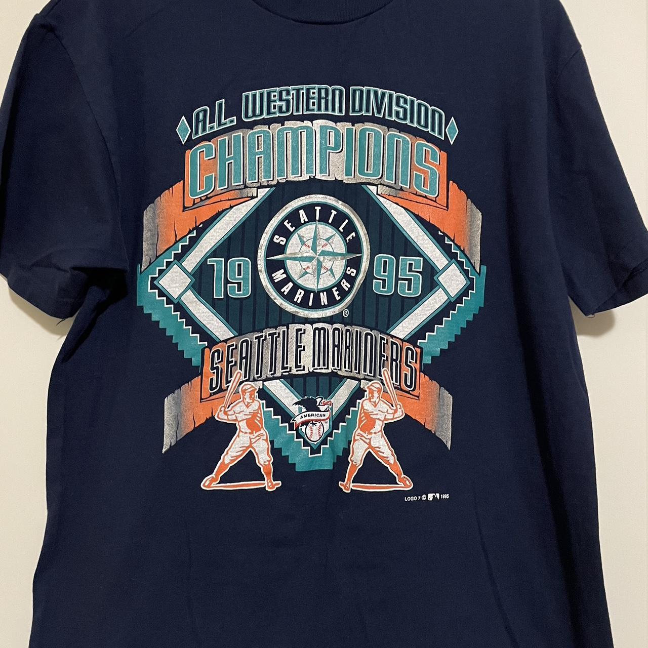 Vintage Seattle Mariners NWT 1995 ALDS Champs Shirt. - Depop