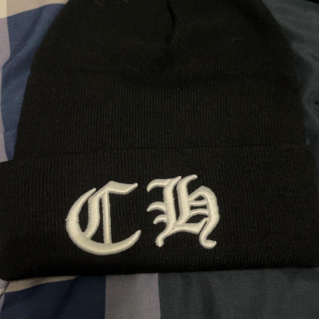 White Chrome Hearts beanie Open to any - Depop