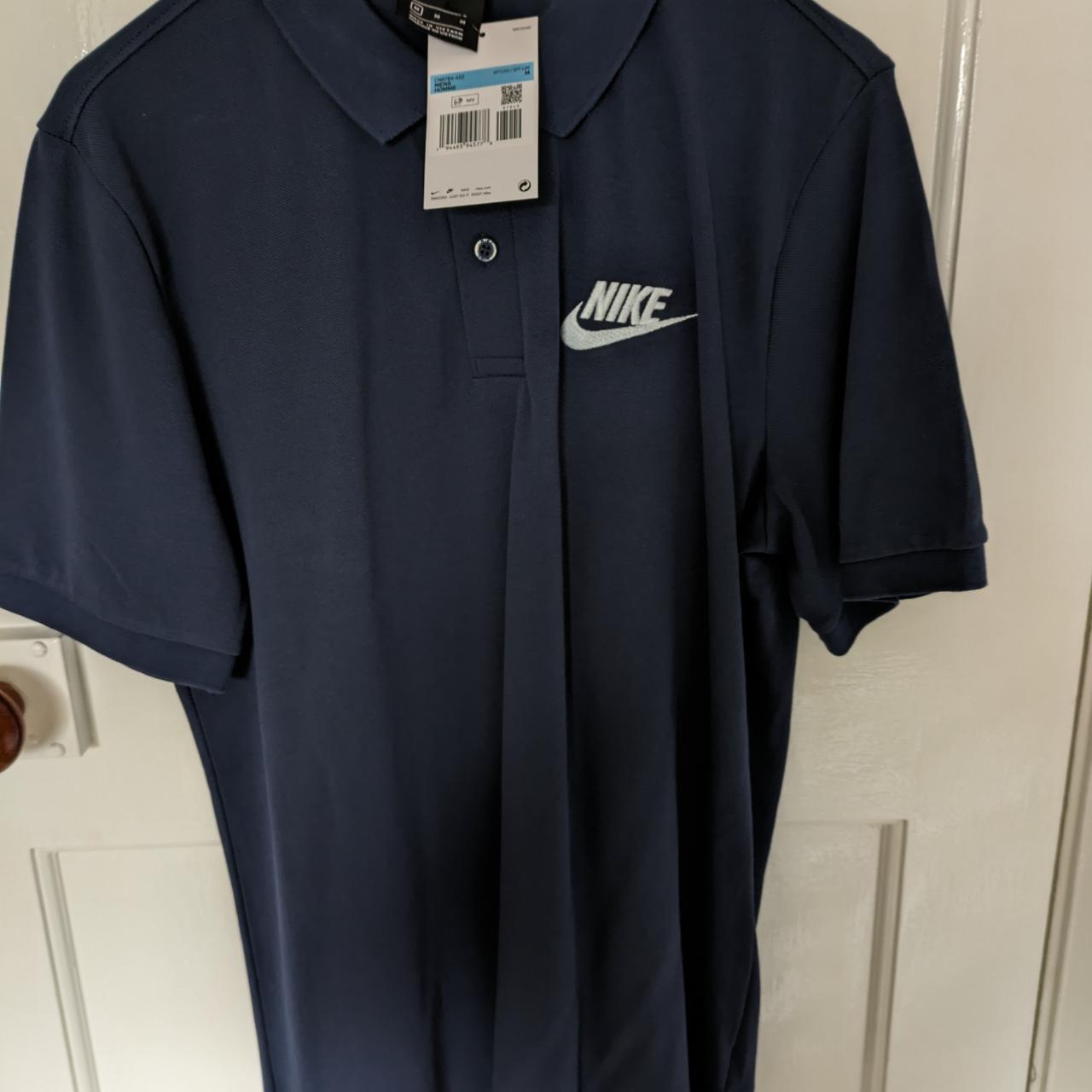 NIKE polo T-Shirt Navy/DarkBlue Brand New with... - Depop