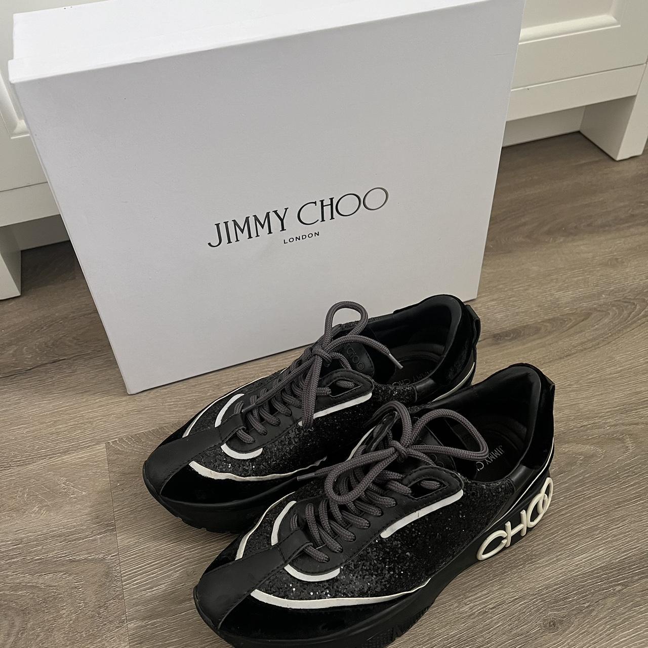 Choo Sneakers Jimmy Choo Raine Black Jimmy Choo RAINE Black Velvet