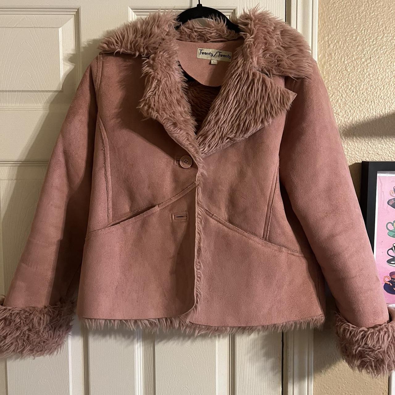 Women's Pink Coats, Faux Fur, Suede & Shearling Pink Coats