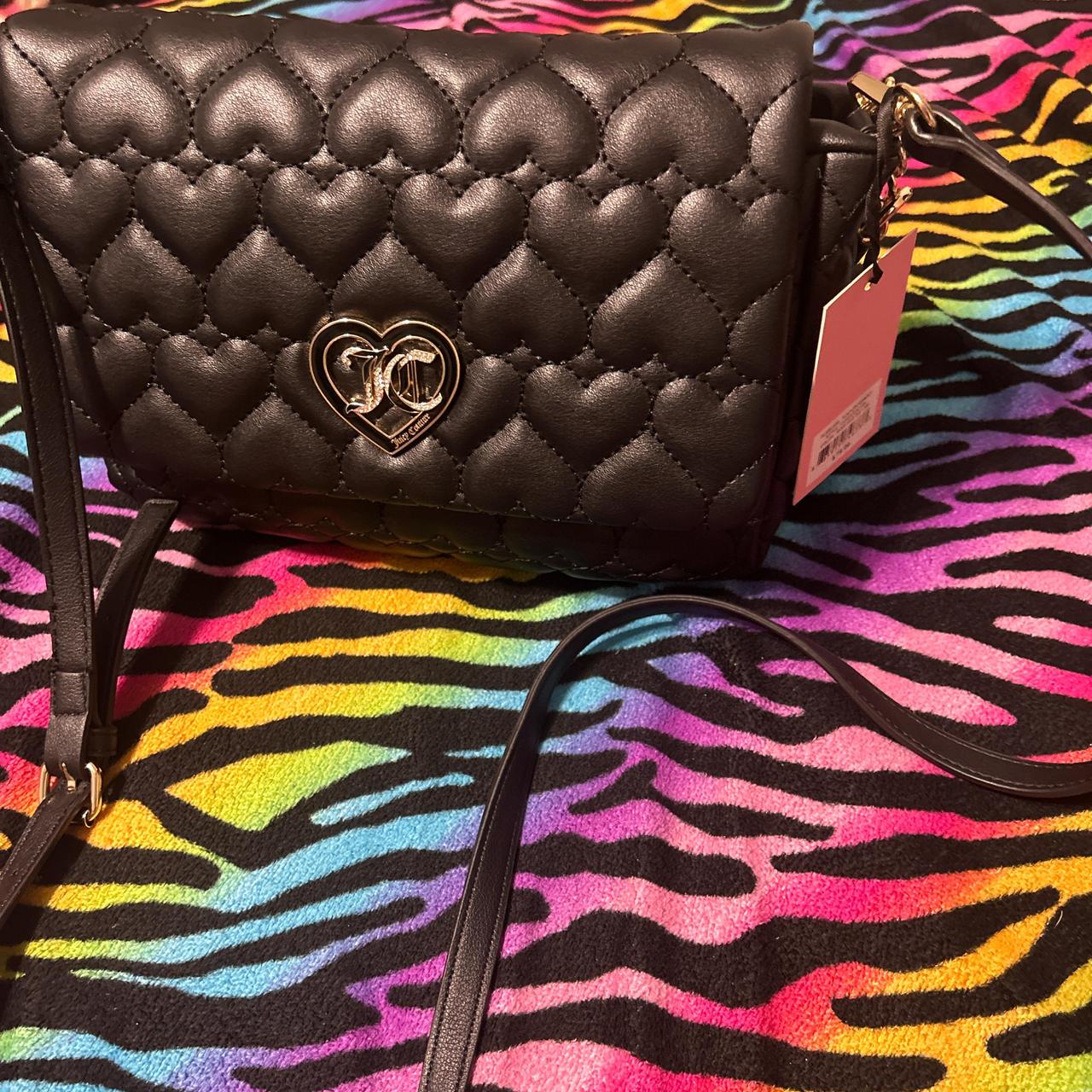 Juicy Couture Heart Print Crossbody Bag Adjustable high quality Strap