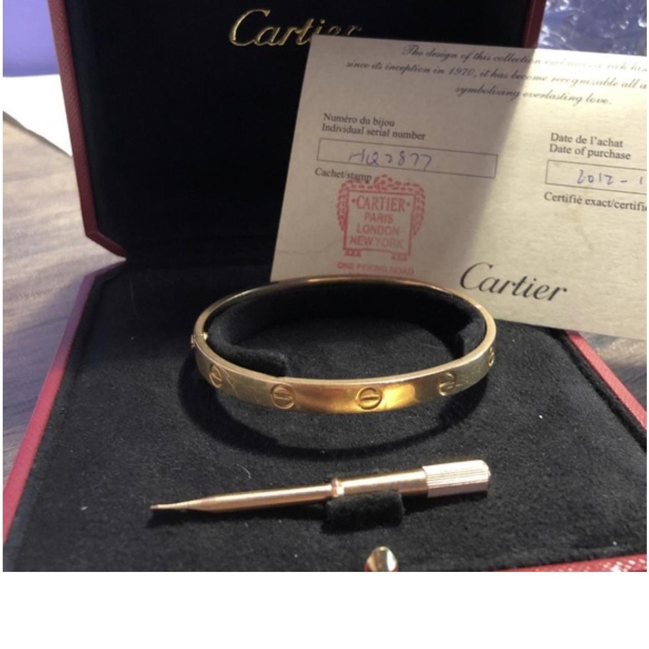 18k Cartier bracelet Used Flexible on the price - Depop