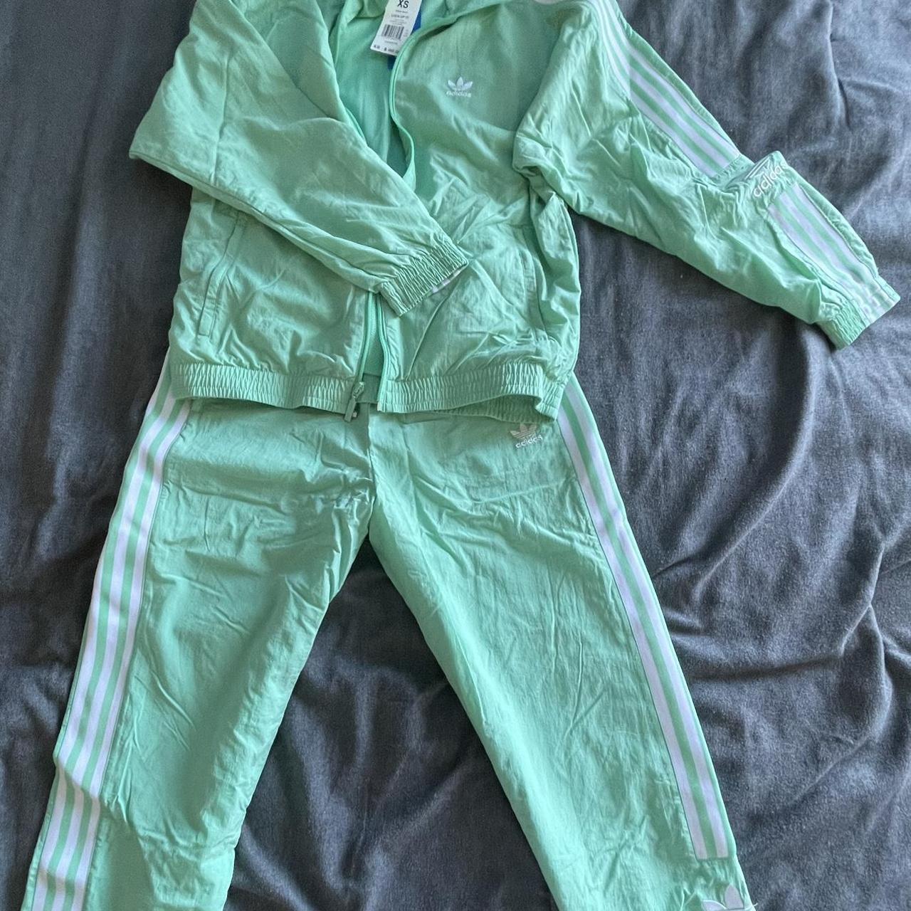 Adidas tracksuit mint outlet green