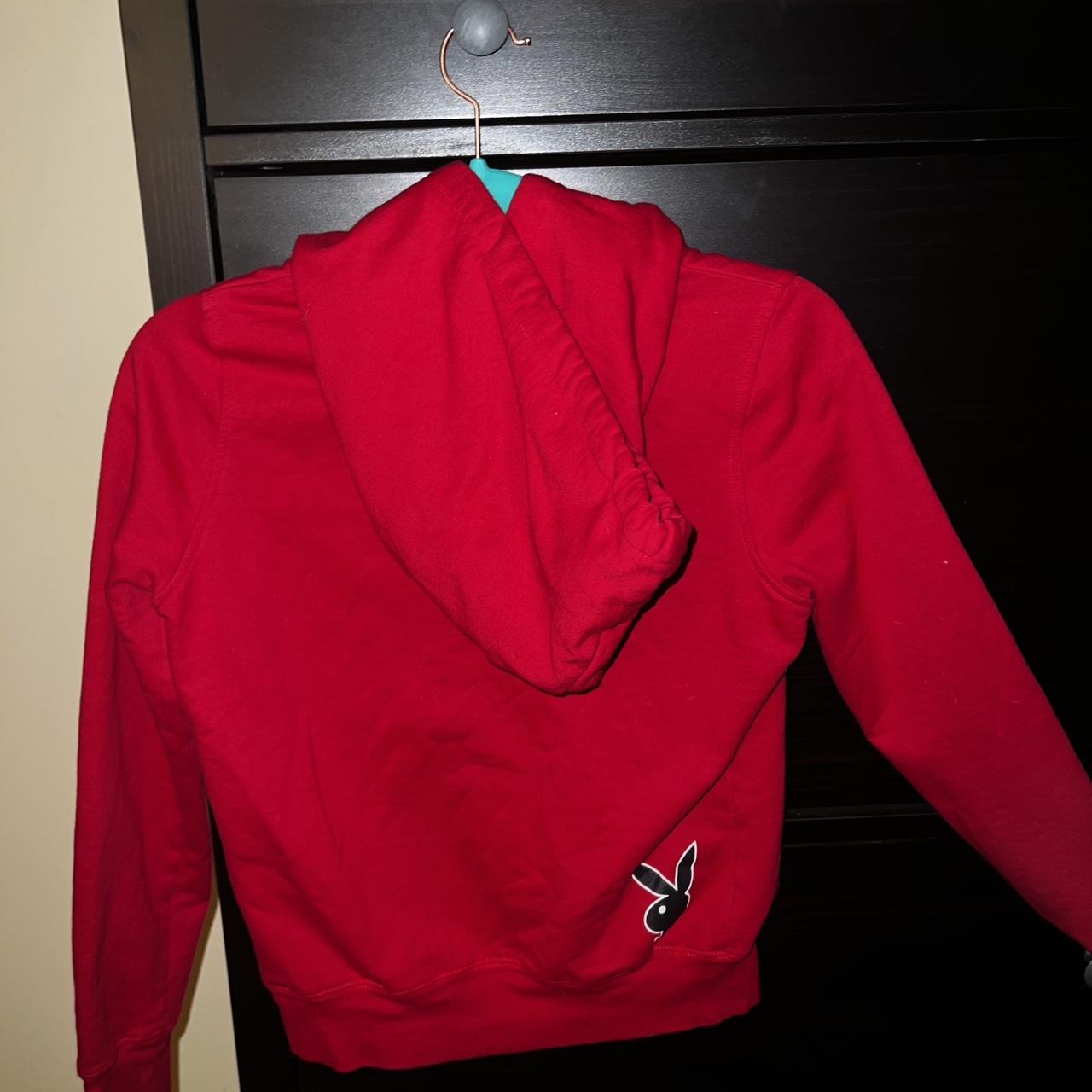 RED playboy zip up hoodie super cute - Depop