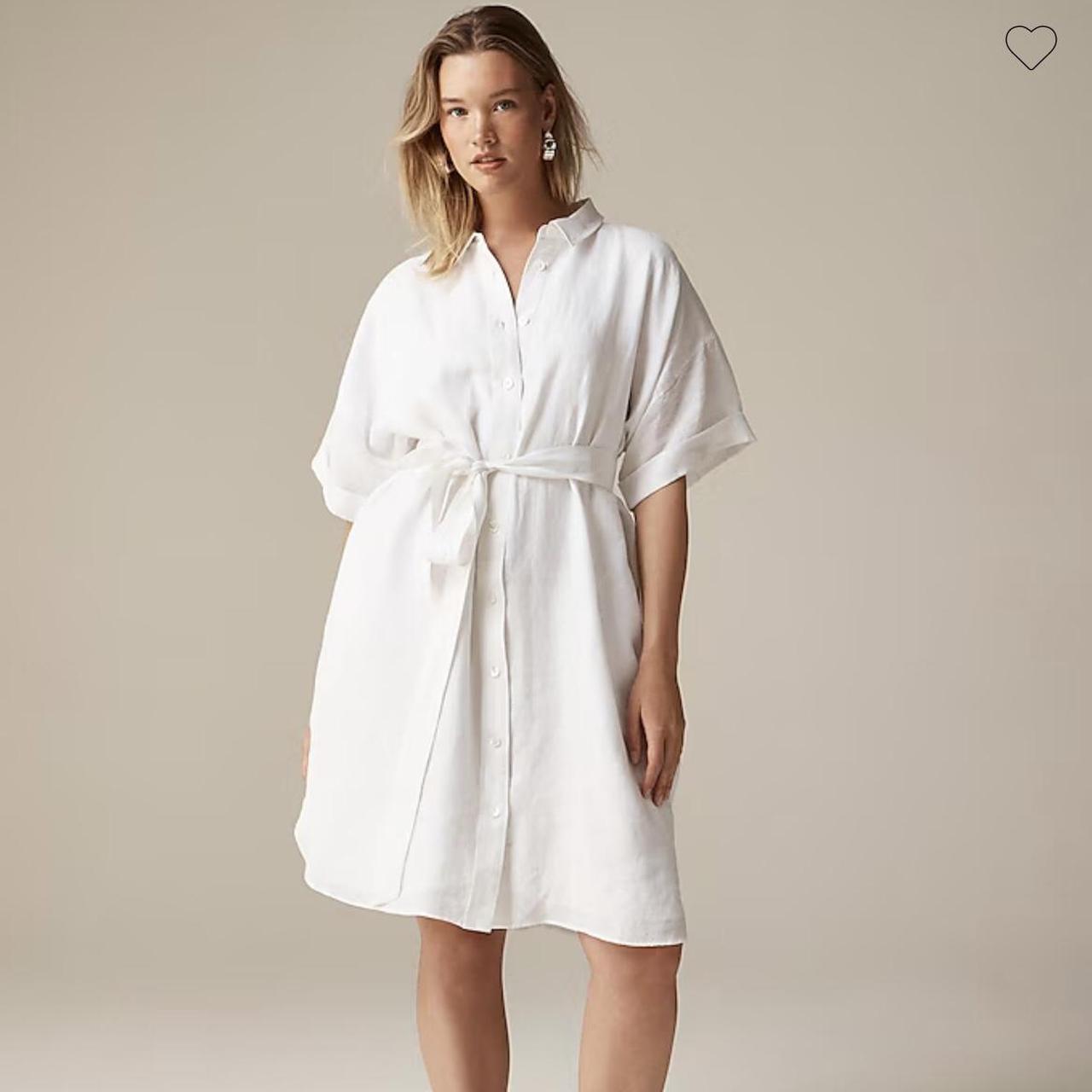 J crew white shirt dress best sale