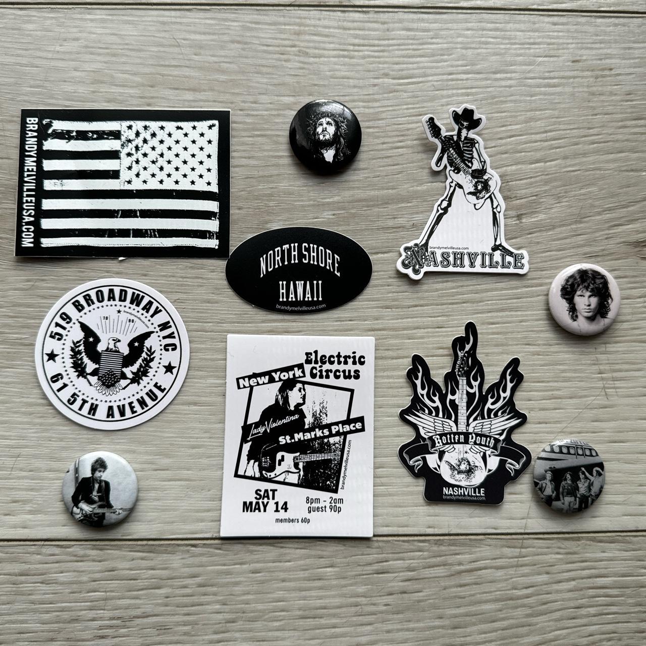 Large bundle of mostly brandy Melville stickers 149 + mustache deals tattoo duplicates