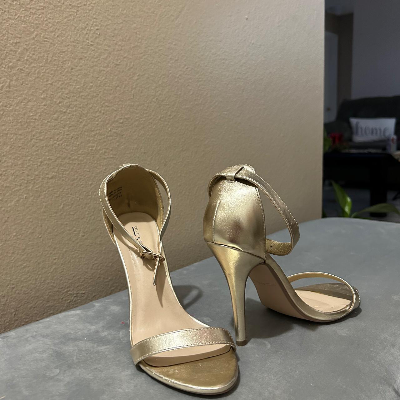 Gold heels size 7 best sale