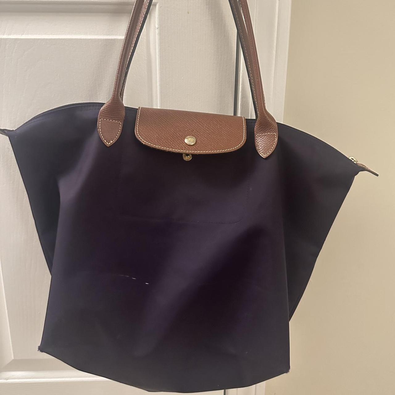 Longchamp Le Pilage Tote Bag Shoulder Bag L Purple Depop