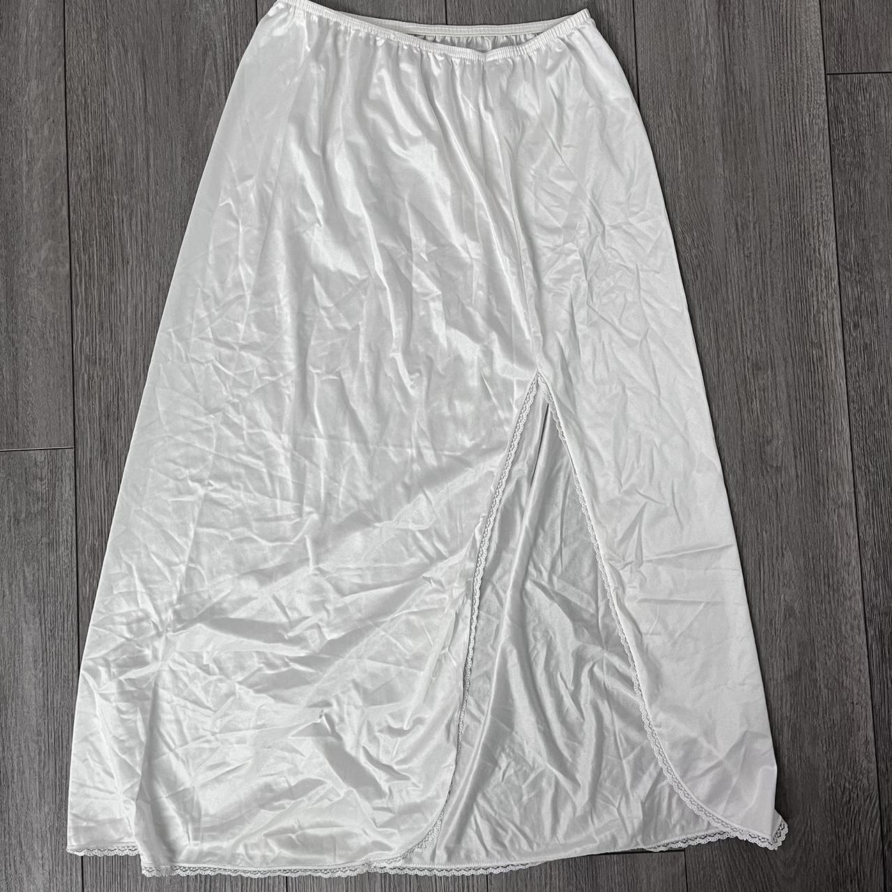 Women's Skirt - White - M – vintage maxi white sk… - image 2