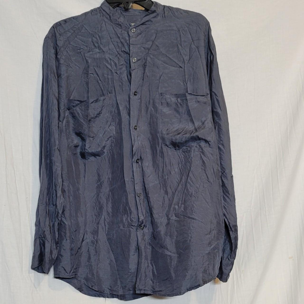 Robert Stock silk shirt button up size small Chest... - Depop