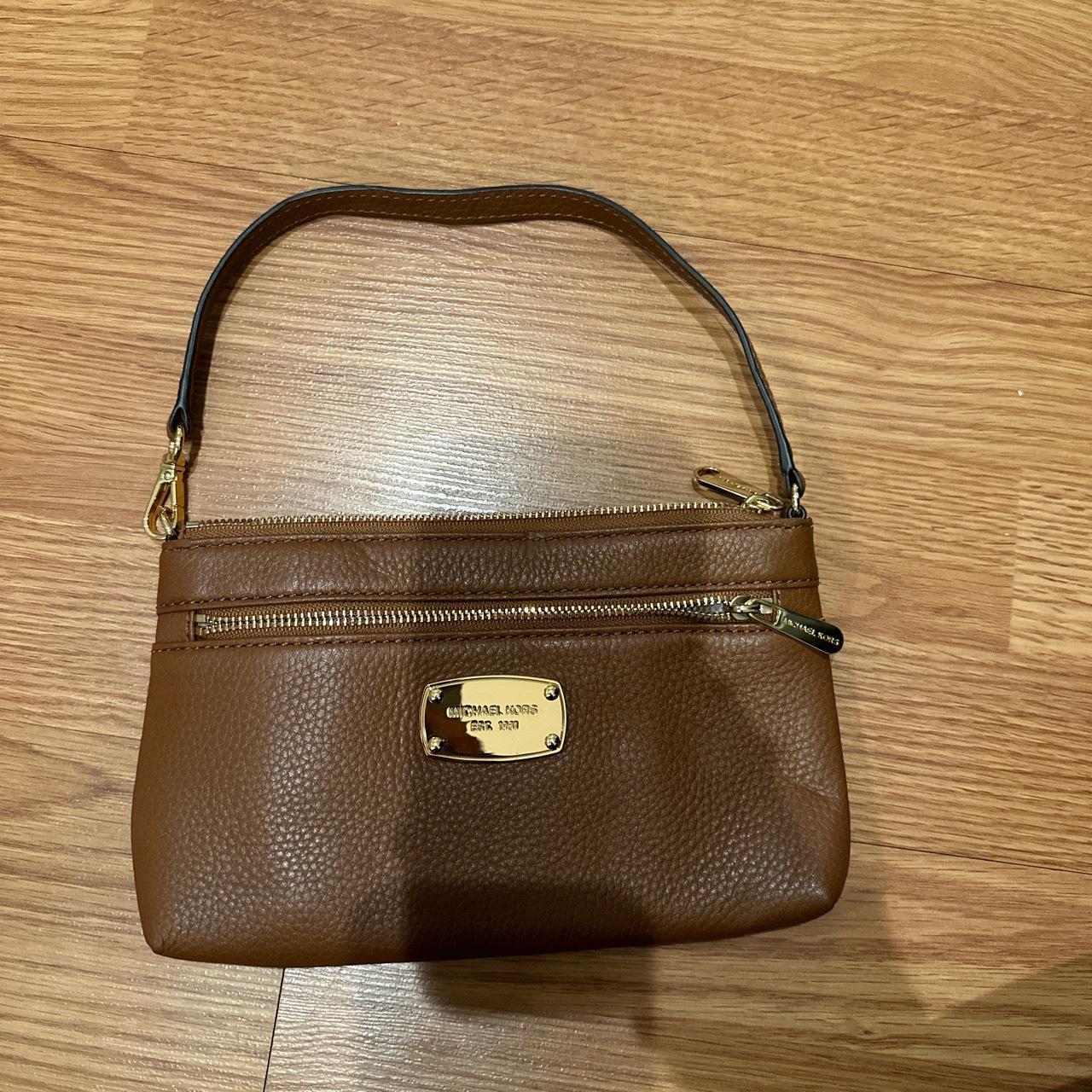 brown michael kors mini speedy purse comes with it's - Depop