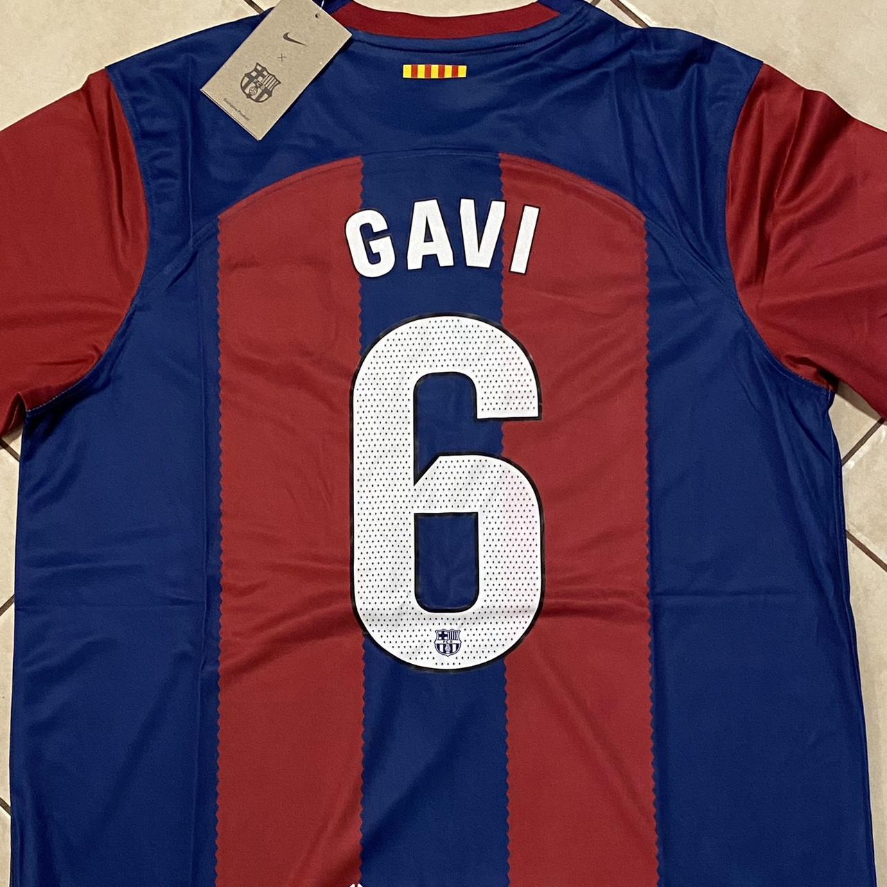 FC Barcelona Home Soccer Jersey Gavi #30 Player - Depop