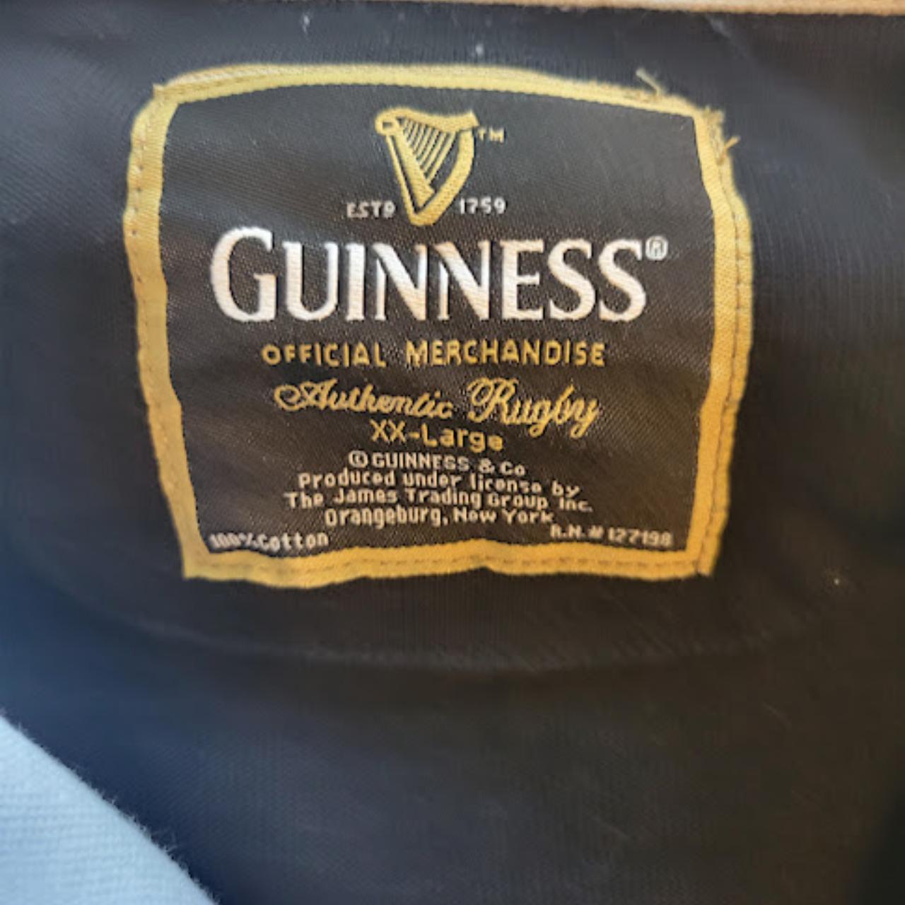 Vintage Guinness Rugby Toucan Bird Polo Shirt Black... - Depop