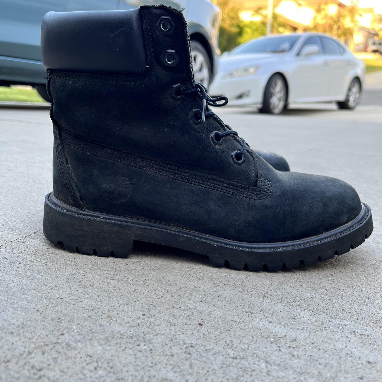 Black timberland boots size sales 4