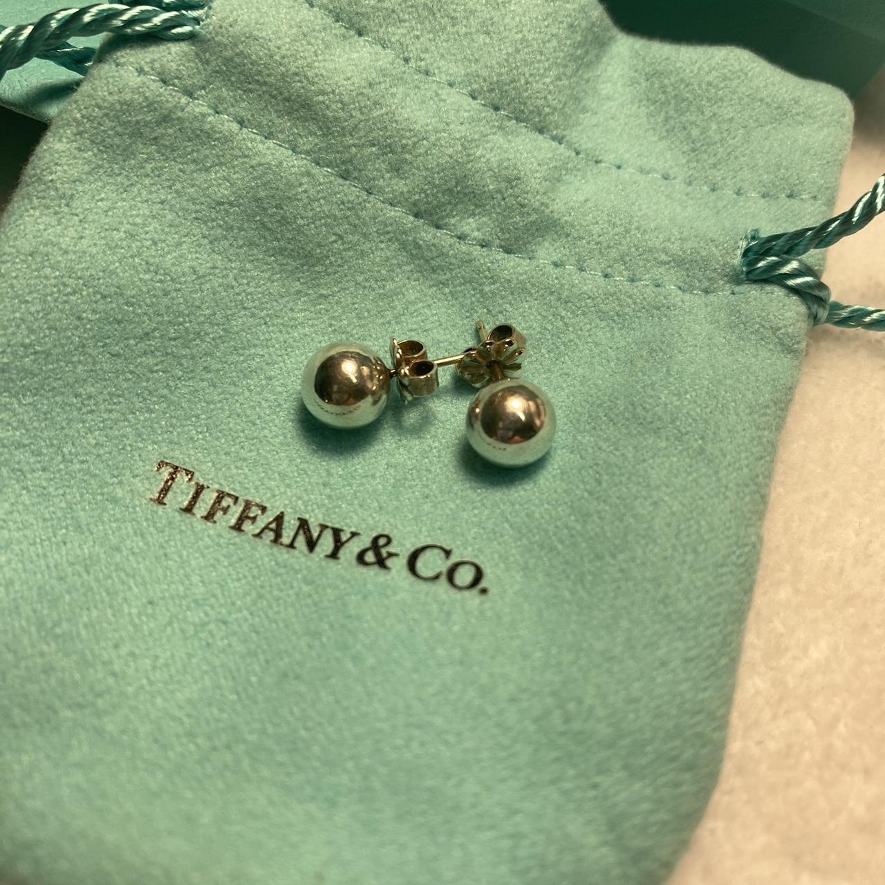 Tiffany and co on sale silver ball earrings