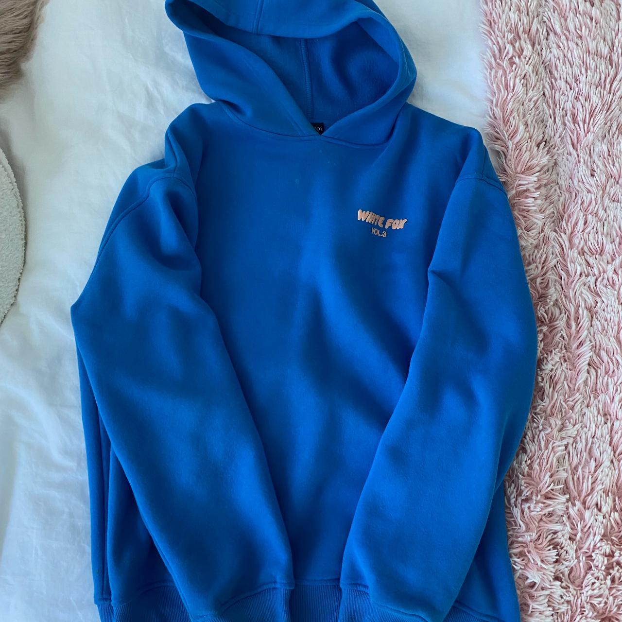 White Fox Offstage hoodie- colour- Azure. Size M to... - Depop