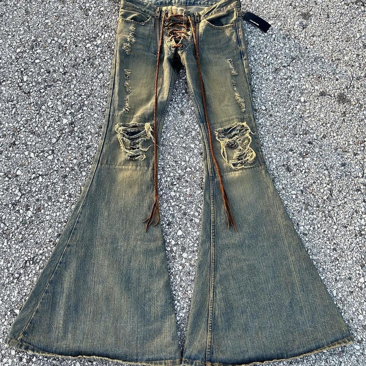 if six was nine MUD MAX HOT PT➕Persian IfSixWasNine Mud Max Lace-Up Bell Bottom Jeans – Paroxa Studios