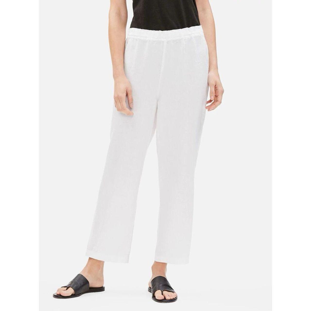 Eileen fisher white wide leg pants hotsell