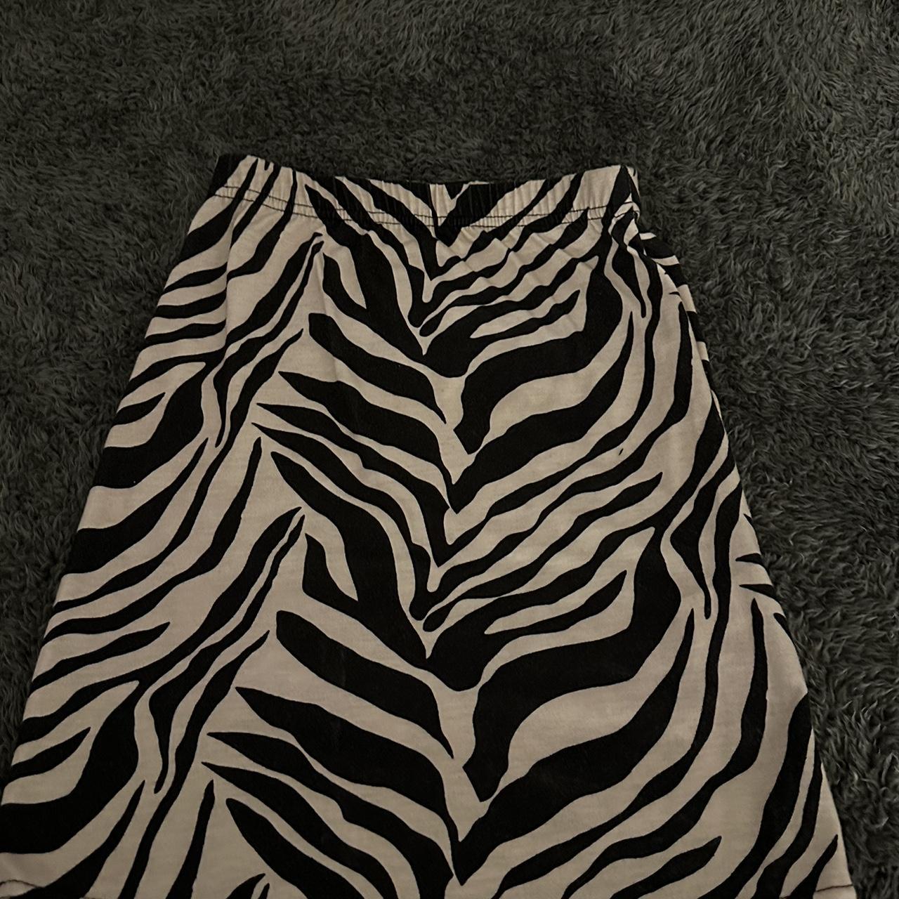 zebra print skirt - Depop