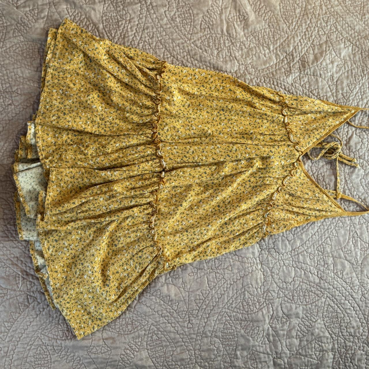 small yellow sun dress! for the ladies woot! - Depop