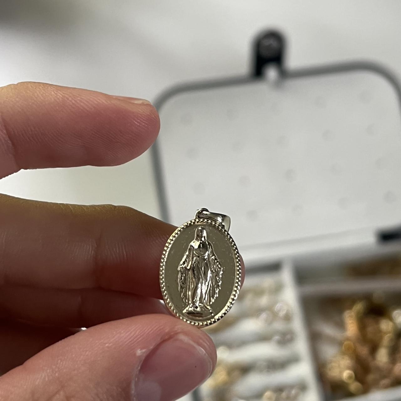 Women's Necklace - Silver/Gold – Virgin Mary gold plated will never tarnish …
