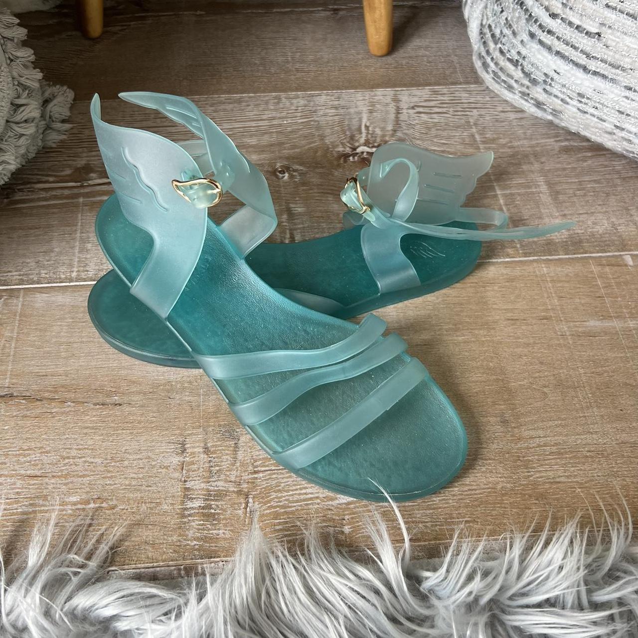 clear aqua Ancient Greek ikaria jelly sandals never Depop