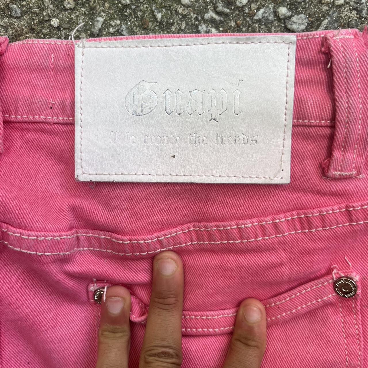 Pink Guapi Denim Stacked Jeans, Size 28 Wore only a... Depop