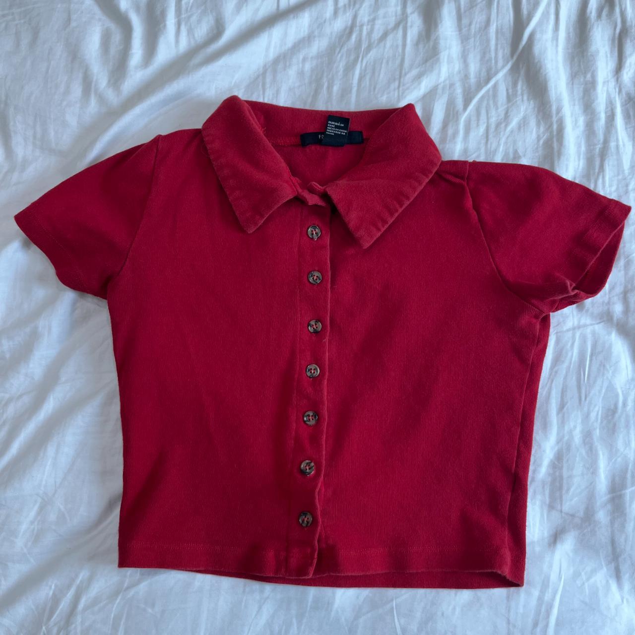 Red blouse cheap forever 21