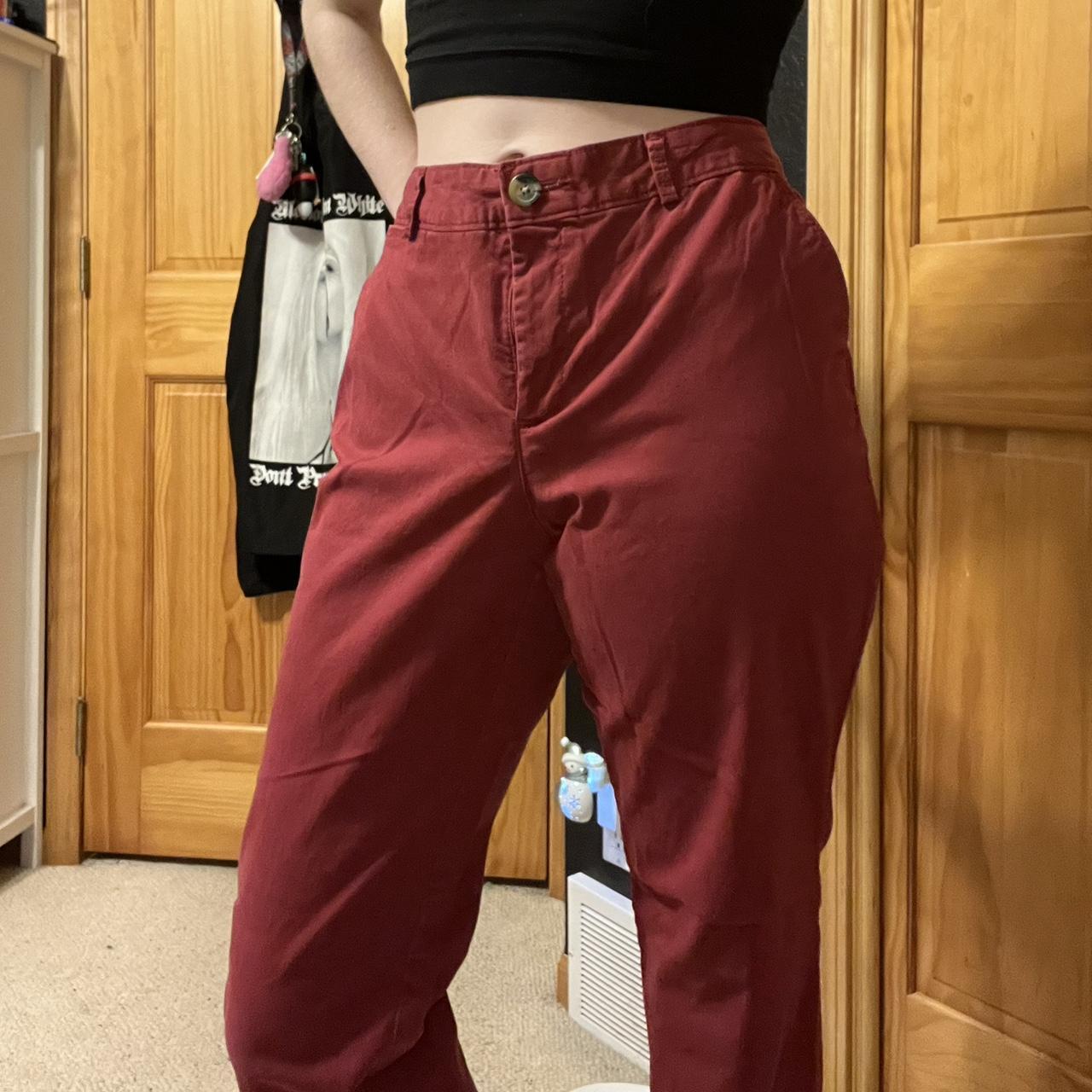 Dockers Women's Red and Burgundy Trousers