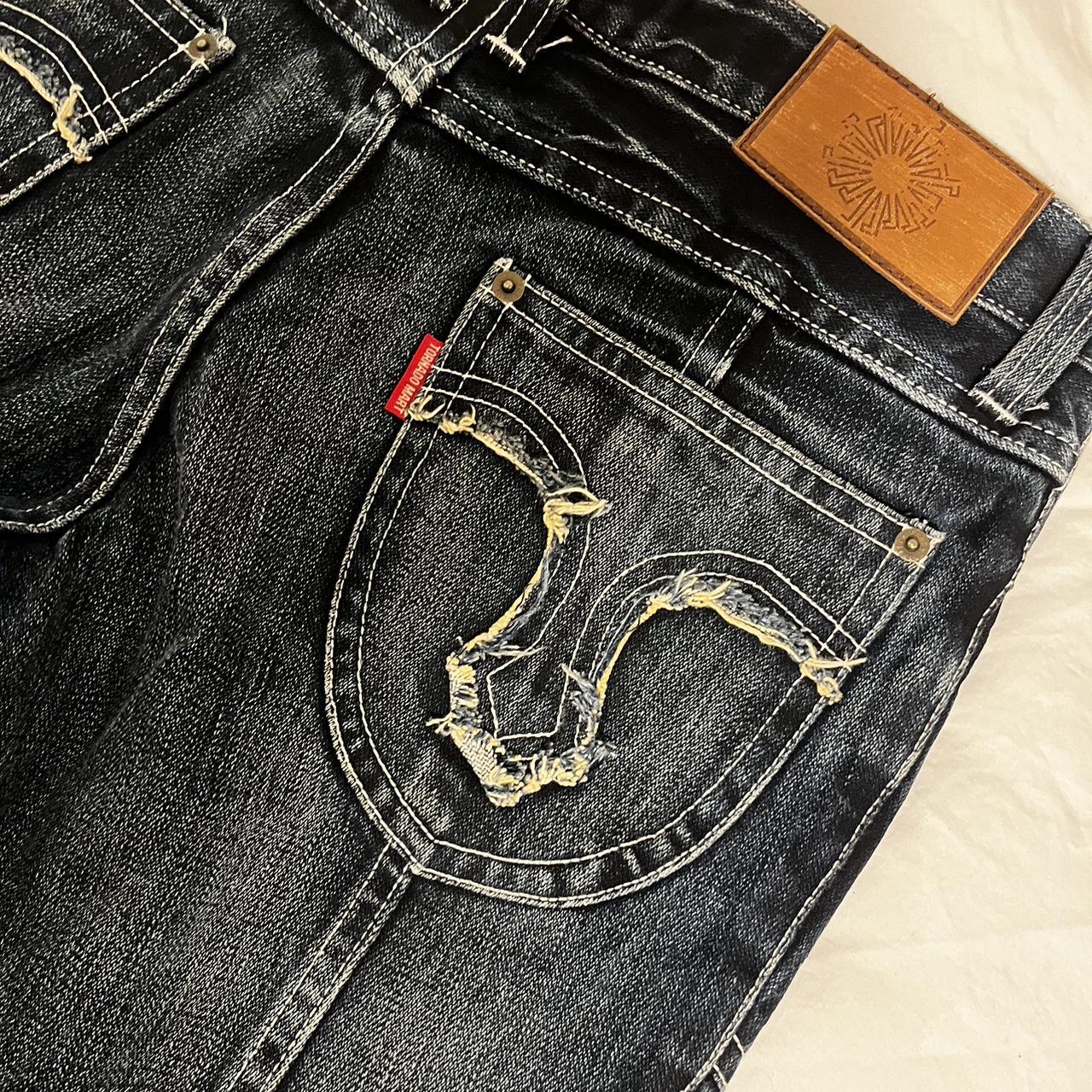 Tornado Mart Flared Denim - Size L, Fits around 30 x | Depop