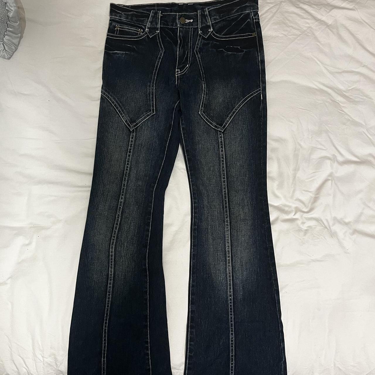 Tornado Mart Flared Denim - Size L, Fits around 30 x | Depop