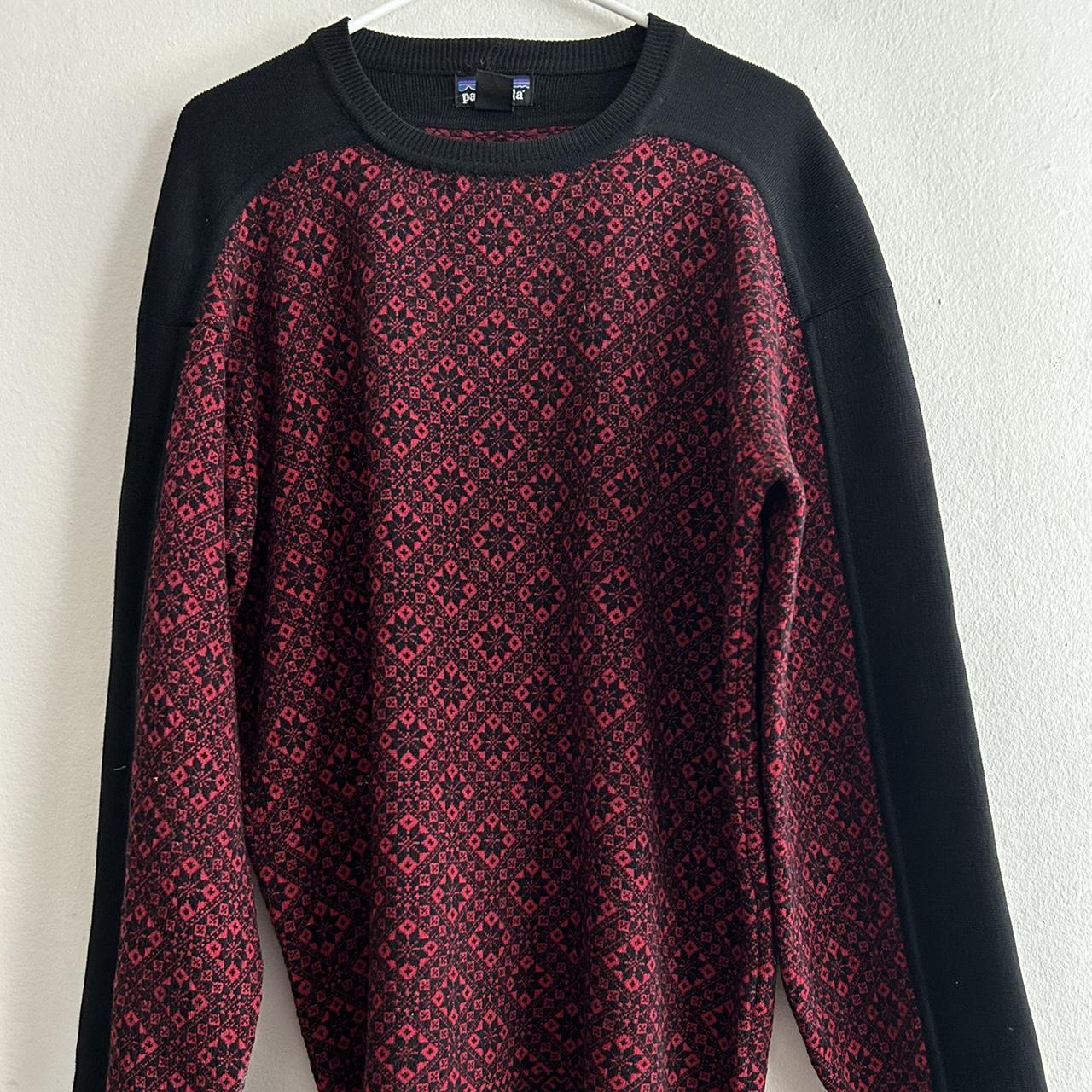 Nordic black and red sweater - Depop